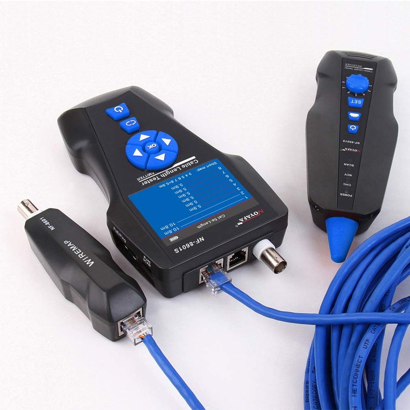 NOYAFA Network Cable Tester,AT278 TDR Multi-functional LCD Tracker For RJ45, RJ11, BNC, Metal Cable,PING/POE NF-8601S - Image 3